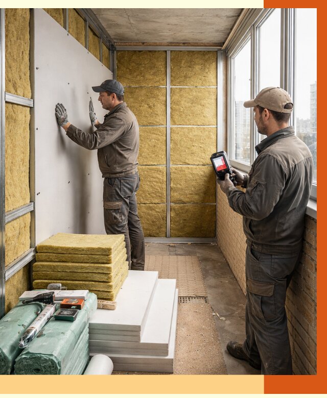 Утепление балкона в Архангельске от 4626 руб. под ключ | ТепломастерРхн