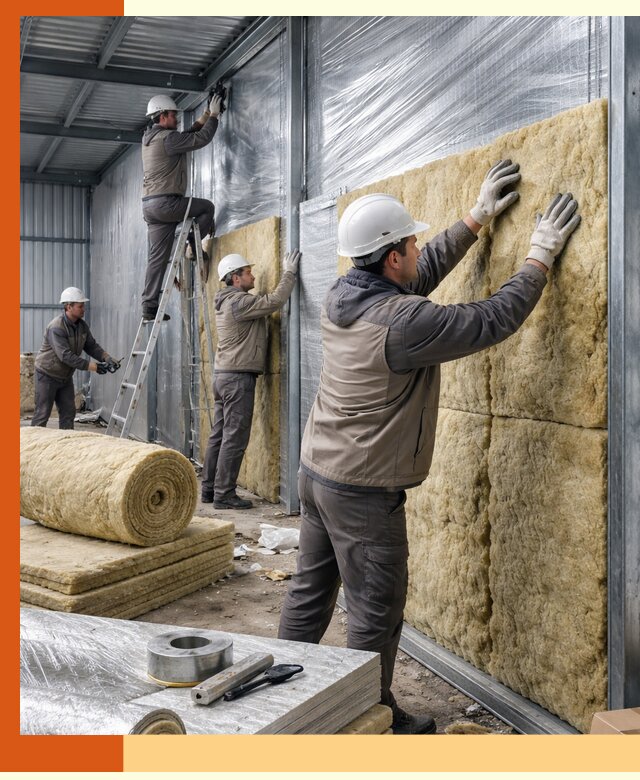 Утепление металлического склада в Архангельске: теплоизоляция и герметизация