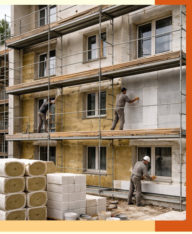 Утепление гостиницы в Архангельске от 7402 руб./м2 — комплексно, ППУ, под ключ | ТепломастерРхн